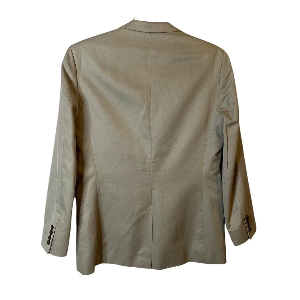 Banana Republic Mens Linen Cotton Blazer Tailored Fit 40 Reg Tan Beige Summer